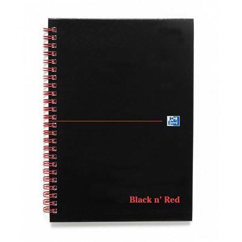 Oxford Black n'Red Glossy Wirebound Hardback Notebook