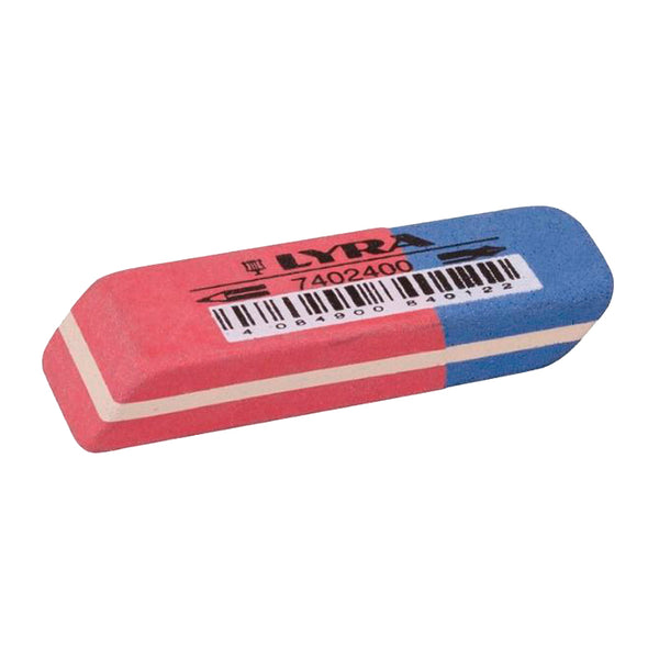Lyra Indian Rubber Red-Blue Eraser