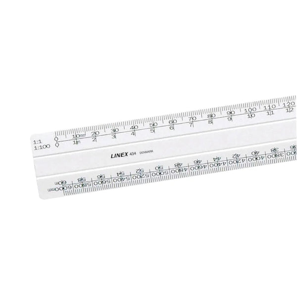 Linex White 30cm Flat Scale Ruler 1:1-500