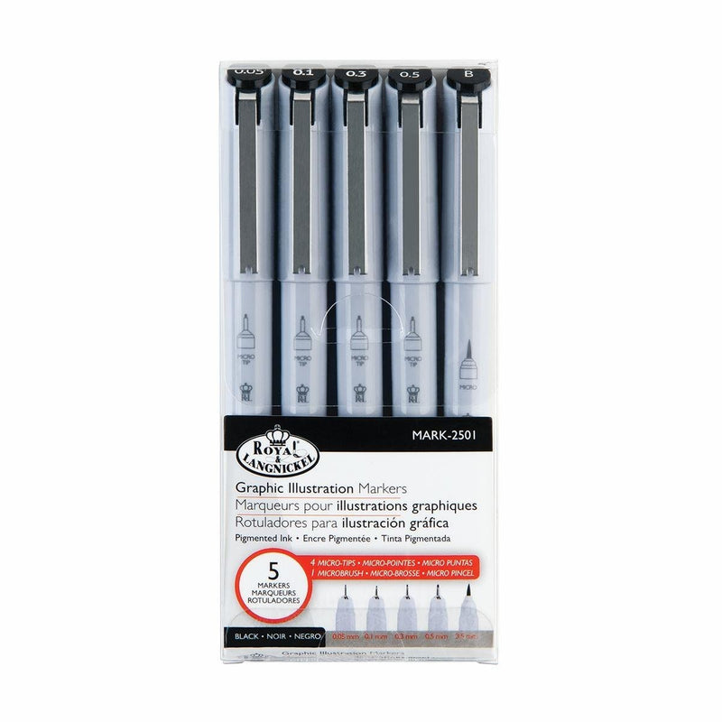 Royal & Langnickel Graphic Illustrations Markers (5 Pack)
