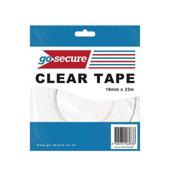 GoSecure Small Tape 19mmx33m Clear