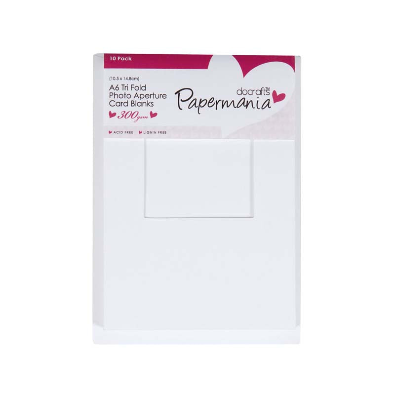 Papermania A6 Cards and Envelopes Tri Fold Window (10pk)