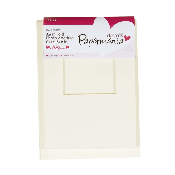 Papermania A6 Cards and Envelopes Tri Fold Window (10pk)