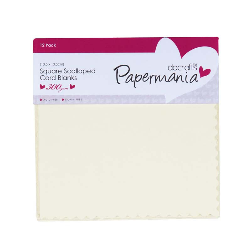 Papermania Square Cards and Envelopes Scalloped (12pk)