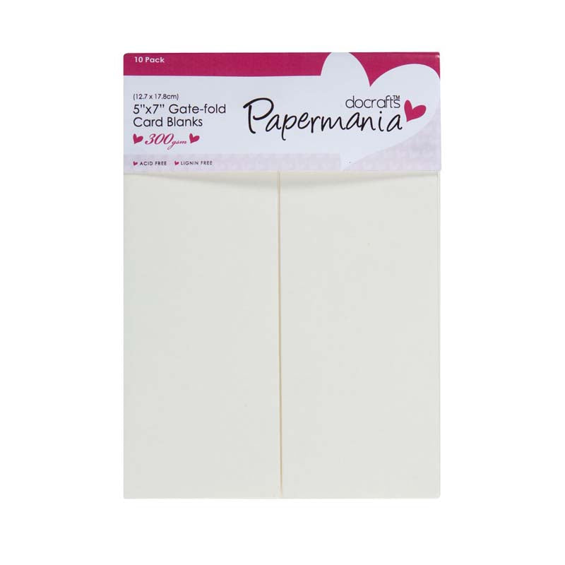 Papermania 5 x 7" Cards-Envelopes Gate-Fold (10pk)