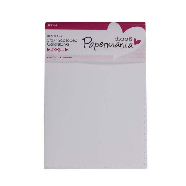 Papermania 5 x 7" Cards-Envelopes Scalloped (12pk)