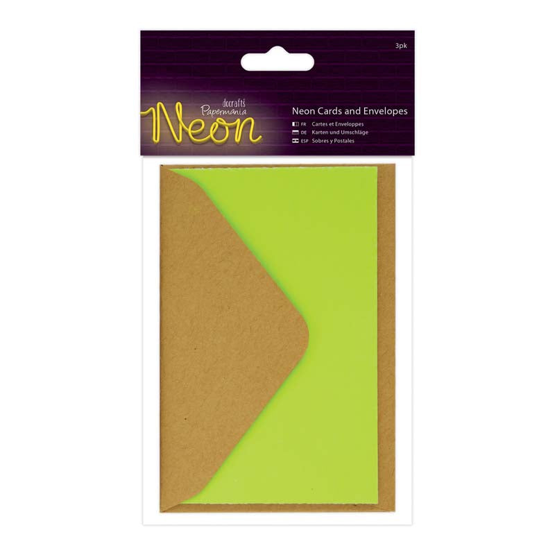 Papermania Neon Cards and Envelopes (3pk)