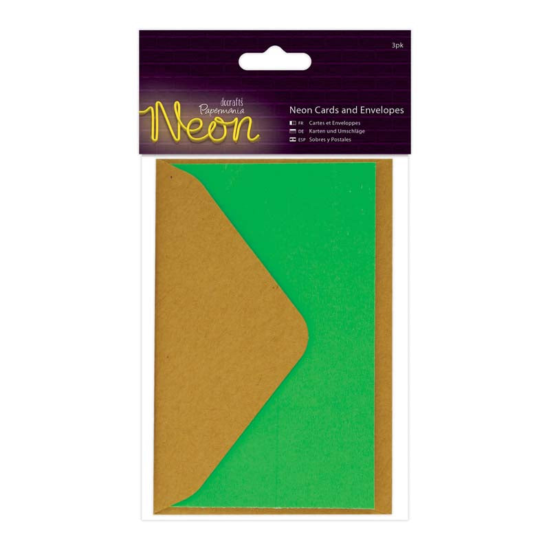 Papermania Neon Cards and Envelopes (3pk)