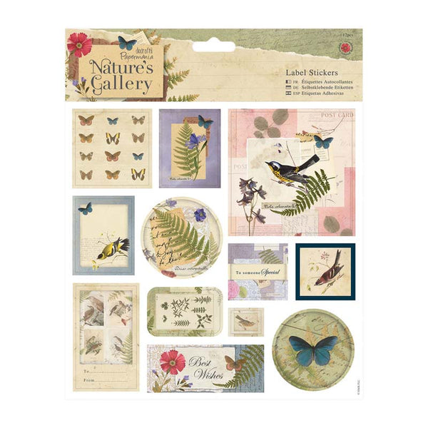 8 x 8" Label Stickers (12pcs) - Nature's Gallery