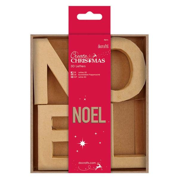 Create Christmas 10cm 3D Letters (4pcs) - NOEL