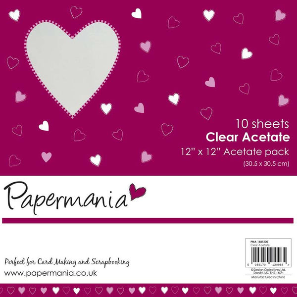 Papermania 12 x 12" Acetate (10pk) - Plain
