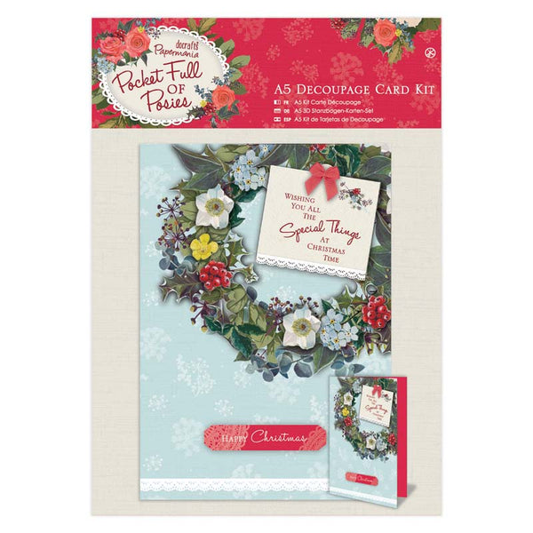 Papermania A5 Decoupage Card Kit - Pocket Full of Posies
