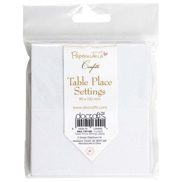 Papermania Table Place Settings (20pk) - 90 x 100mm