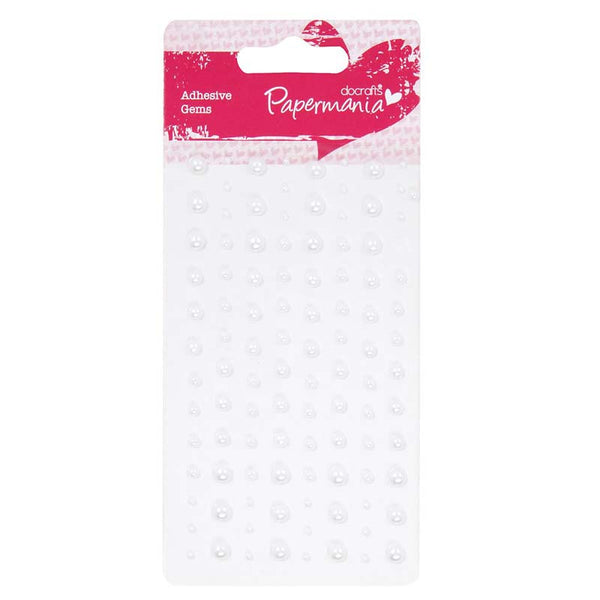 Papermania Adhesive Pearls (104pcs) - White
