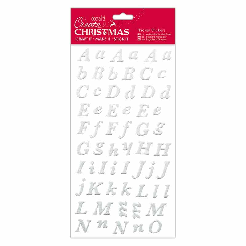 Create Christmas Christmas Alphabet Thicker Stickers - Glitter