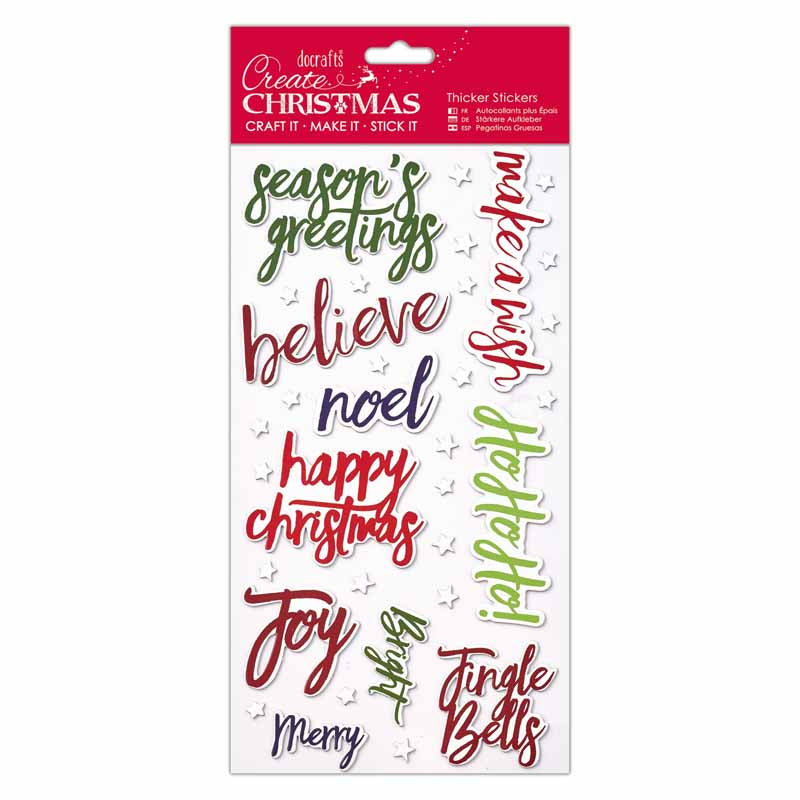 Create Christmas Christmas Thicker Stickers - Christmas Words