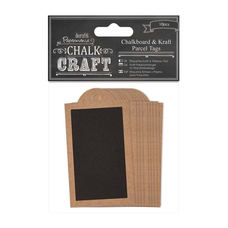 Papermania Chalkboard & Kraft Parcel Tags (10pcs)