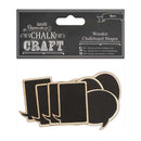 Papermania Wooden Chalkboard Shapes (8pcs) - Speech Bubbles
