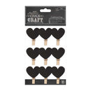 Papermania Chalkboard Pegs (9pcs) - Hearts