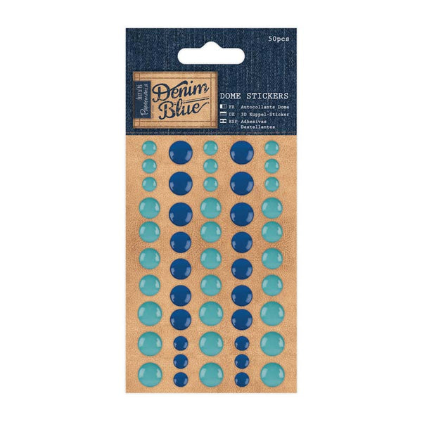 Papermania Dome Stickers (50pcs) - Denim Blue