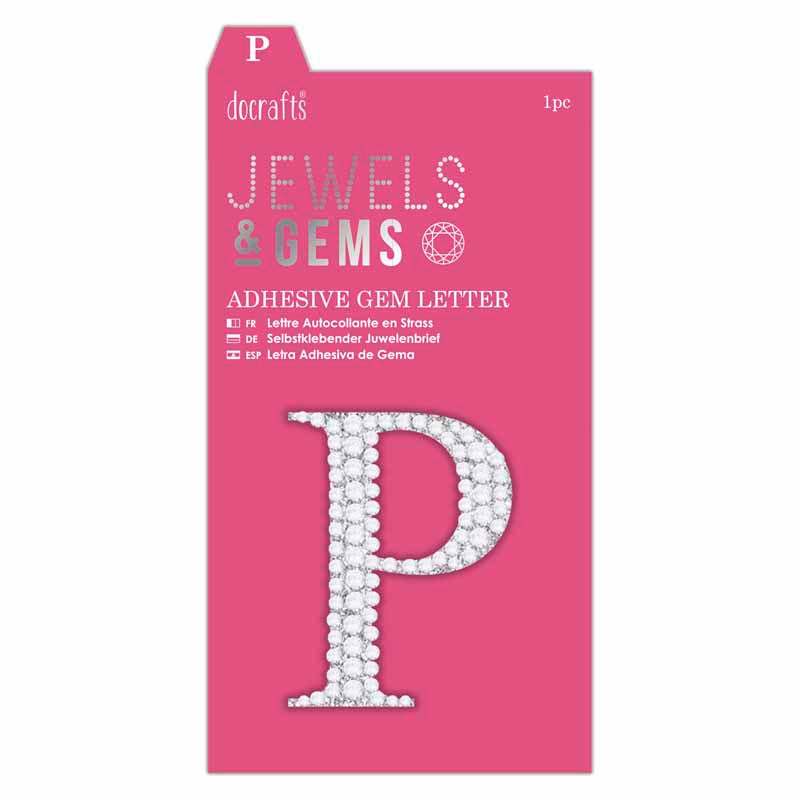 Papermania Adhesive Gem Letter (1pc)