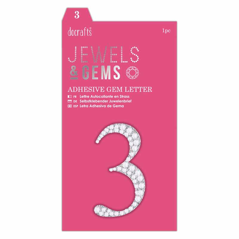 Papermania Adhesive Gem Number (1pc)