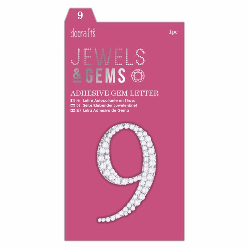 Papermania Adhesive Gem Number (1pc)