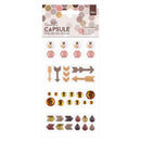 Papermania Embellishments (39pcs) Geometric Mocha