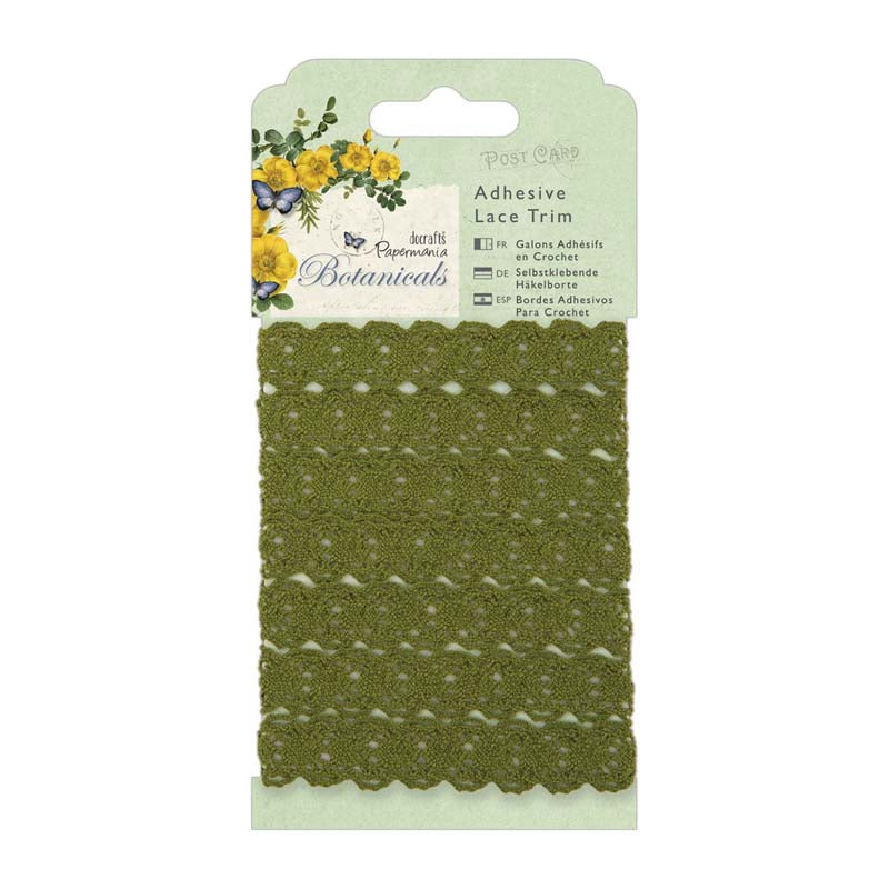 Papermania Adhesive Lace Trim - Botanicals