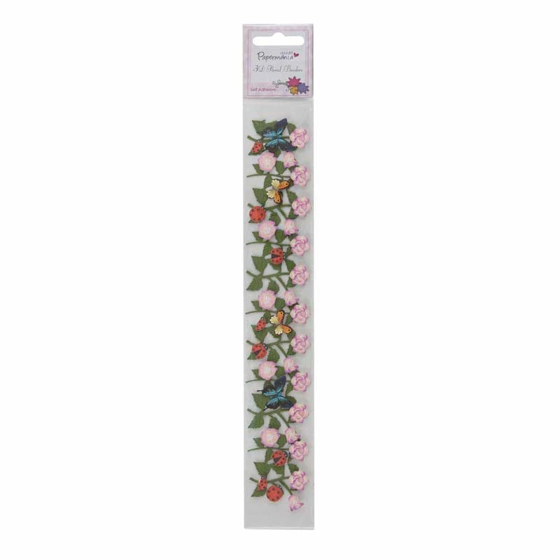 Papermania 3D Flower Borders - Pink Roses
