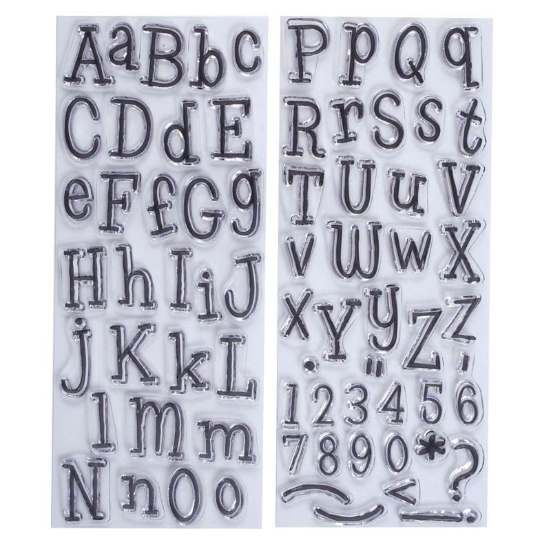 Papermania Clear Stamps (2pk) - Alphabet - Leftovers
