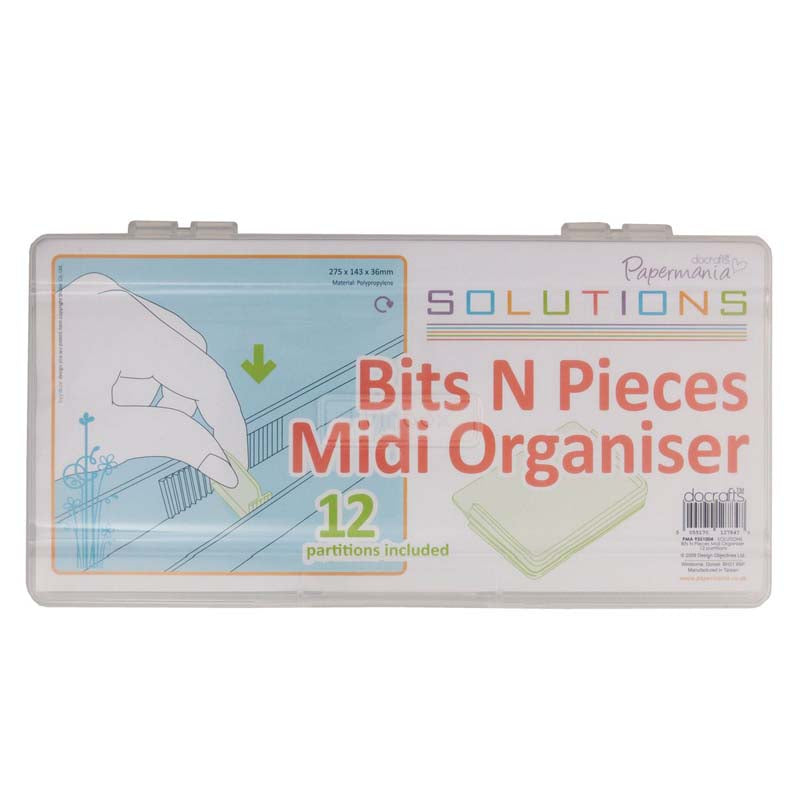 Papermania Midi Organiser (12 Partitions) - Bits N Pieces - Clear