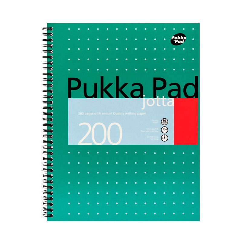 Pukka Pad Ruled Wirebound Metallic Jotta Notebook 200 Pages