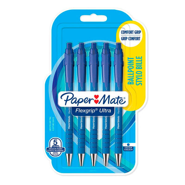 PaperMate Flexgrip Ultra Retractable Ball Pen (5 Pack)