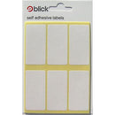 Blick Self-Adhesive White Labels - 25 x 50mm (42 Stickers)
