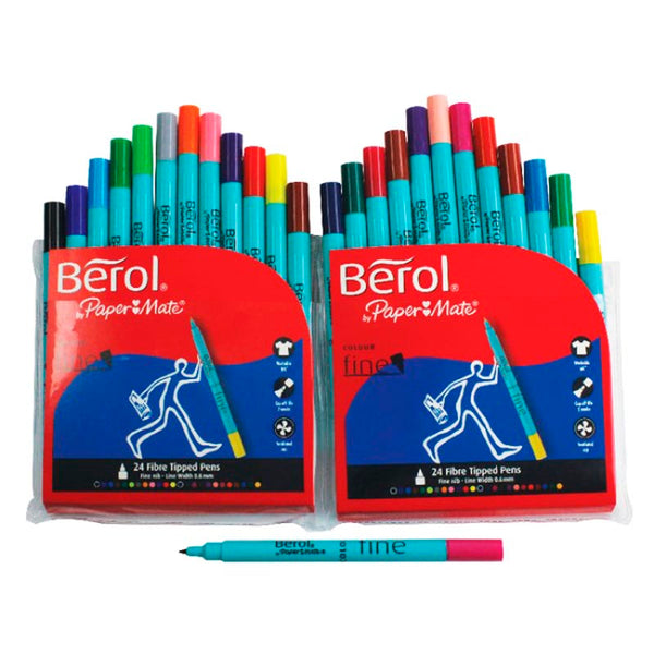 Berol Colourfine Fibre-Tipped Pens (Assorted)