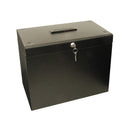 Cathedral Metal File Box Home Office A4 Black