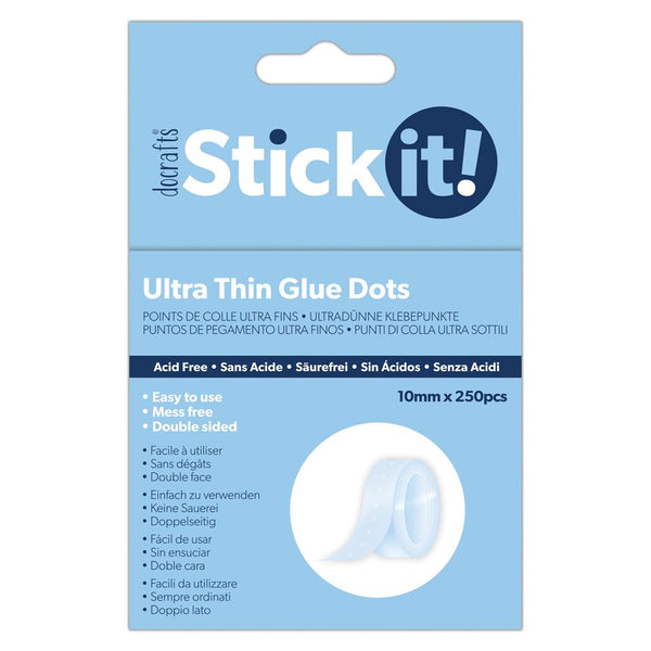 Stick It! Ultra Thin Glue Dots 10mm (250 Pieces)