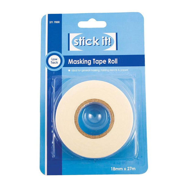 Stick It! 27m Masking Tape Roll (18mm Width)