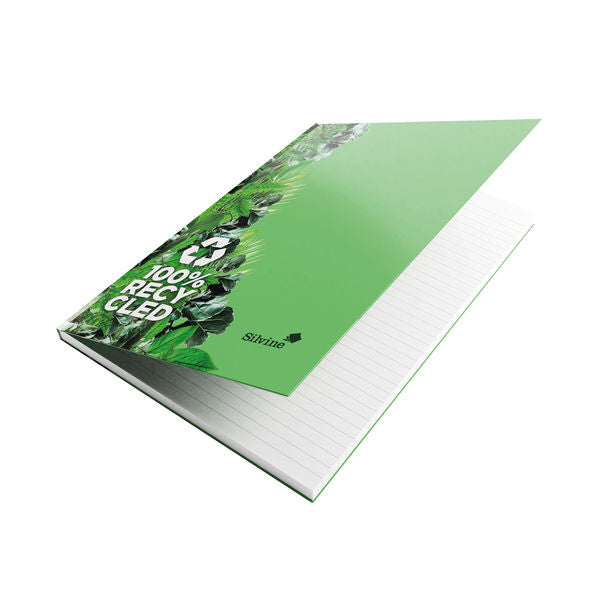 Silvine Premium Recycled Casebound Notebook Lined 120 Pages A4