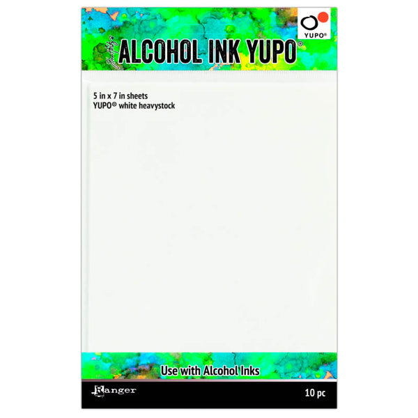 Tim Holtz Alcohol Ink Yupo White Cardstock - 5x7" (10 Sheets)