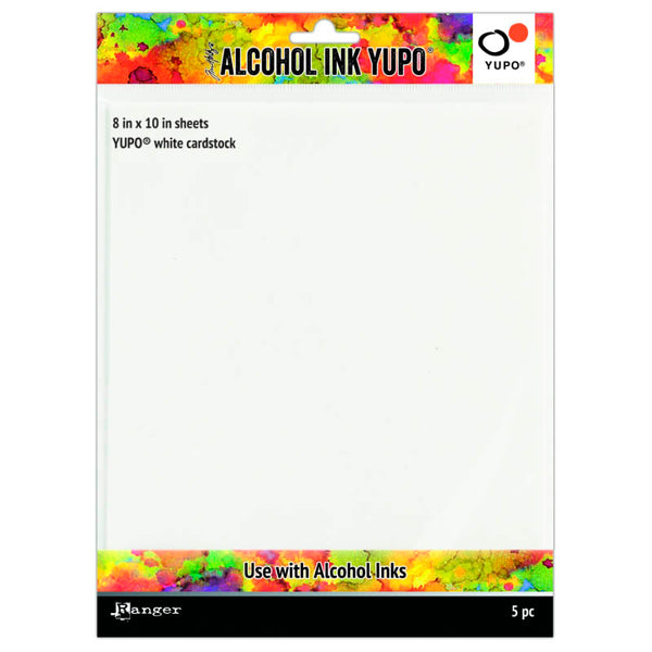 Tim Holtz Alcohol Ink Yupo White Cardstock - 8x10" (5 Sheets)