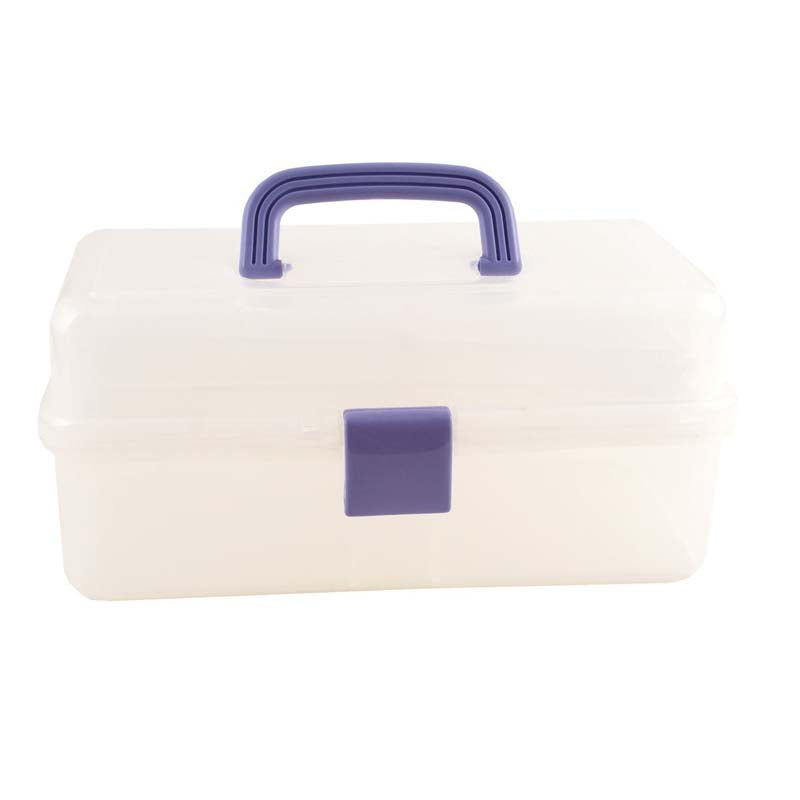 Docrafts Clear Caddy (Blue Handle & Catch)