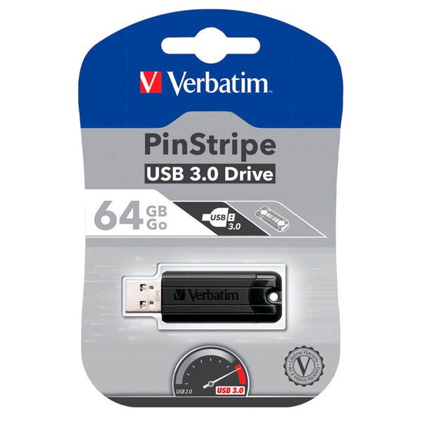 Verbatim Pinstripe USB 3.0 Flash Drive 64GB
