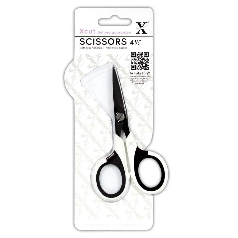 Xcut 4.5" Micro Craft Scissors (Soft Grip & Non-Stick)