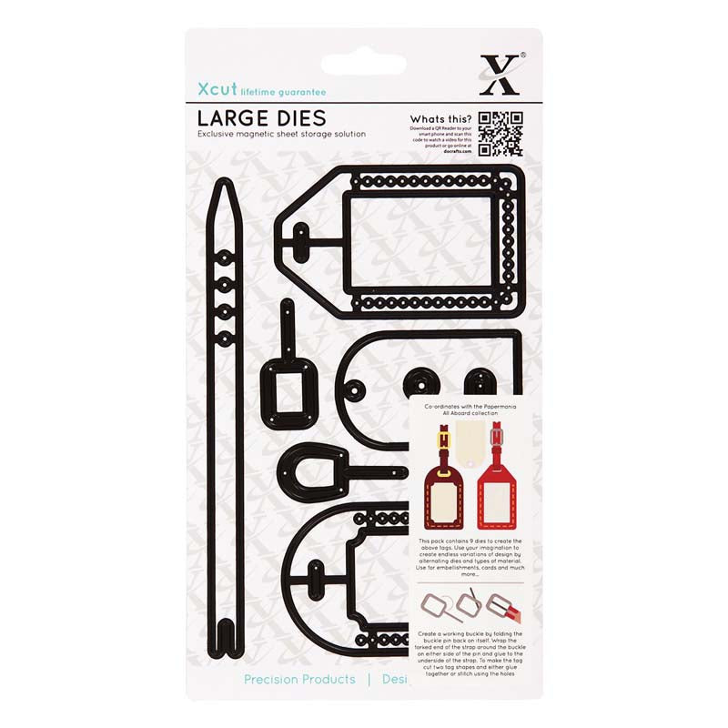 Xcut Dies (9pcs) - All Aboard - Luggage Tags (Large)