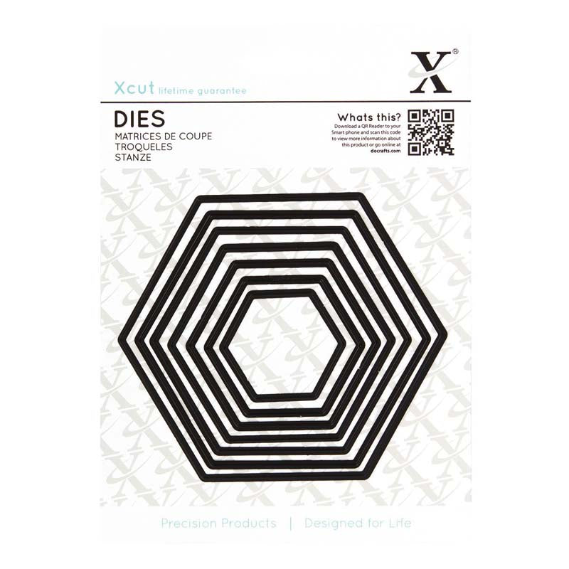 Xcut Dies (7pcs) - Nesting Hexagons