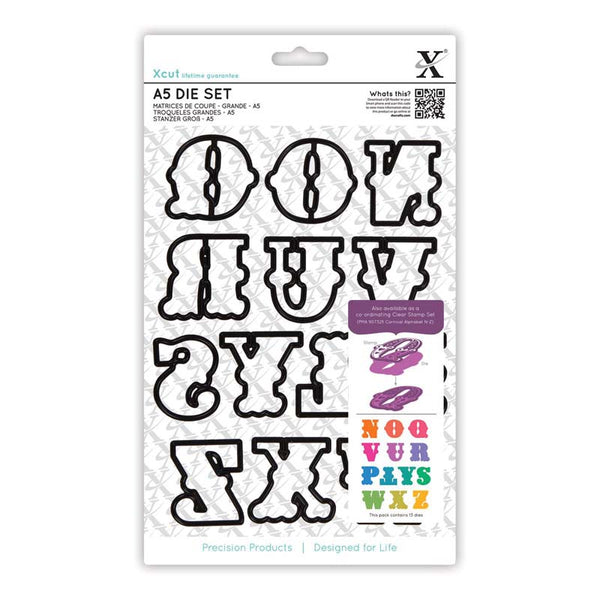 Xcut A5 Dies Set (13pcs) - Carnival Alphabet N-Z