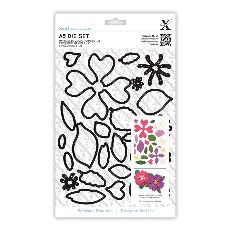 Xcut A5 Dies Set (24pcs) - Flowers