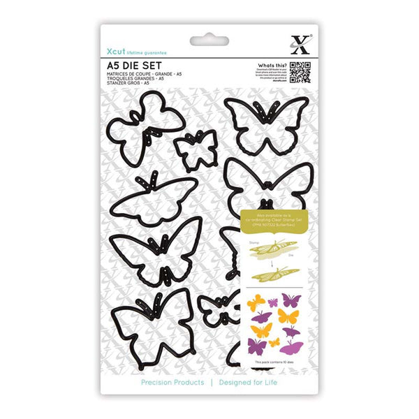 Xcut A5 Dies Set (10pcs) - Butterflies